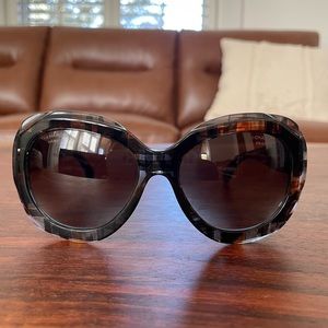 Chanel 5323 Polarized Black/Brown Plaid Acetate Sunglasses